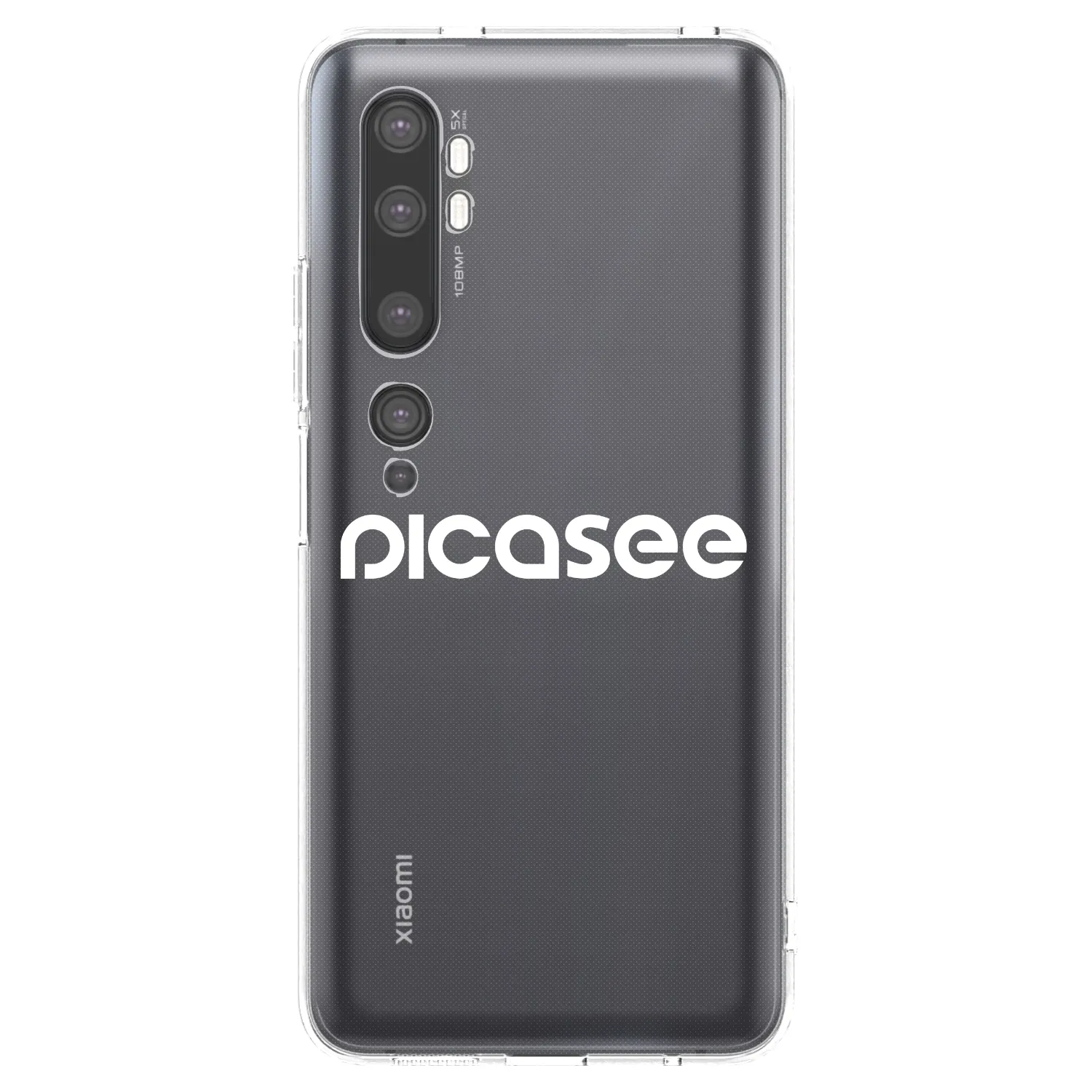 Picasee silikonska prozirna maskica za Xiaomi Mi Note 10 (Pro) - Picasee - new logo - white