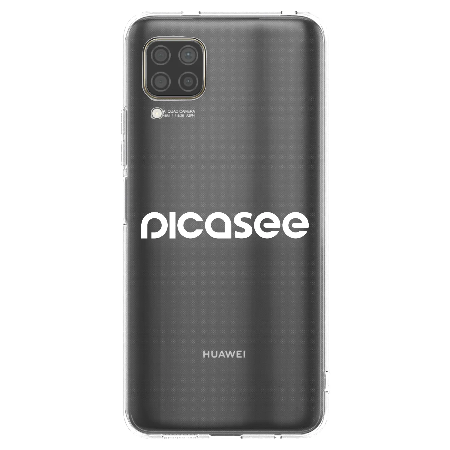Picasee silikonska prozirna maskica za Huawei P40 Lite - Picasee - new logo - white