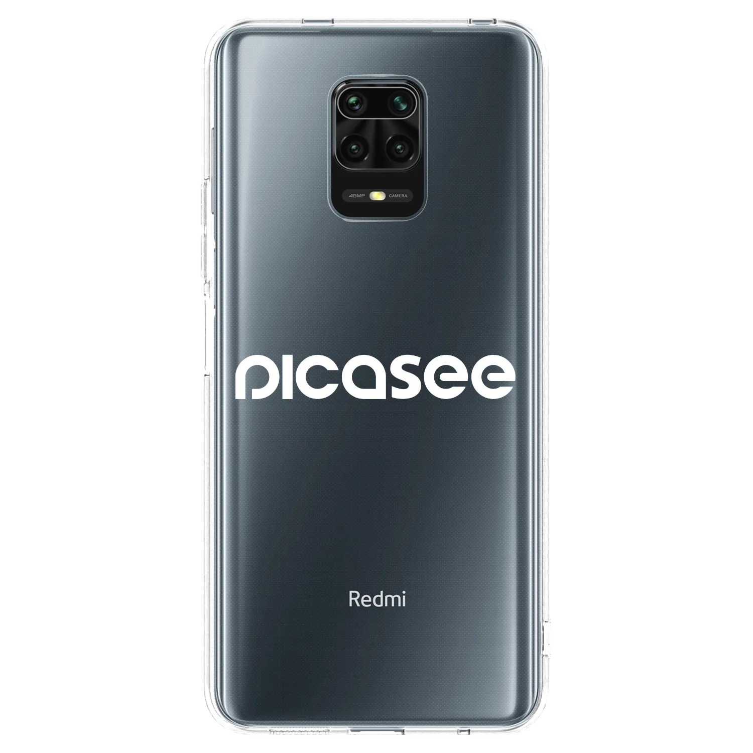 Picasee silikonska prozirna maskica za Xiaomi Redmi Note 9 Pro - Picasee - new logo - white