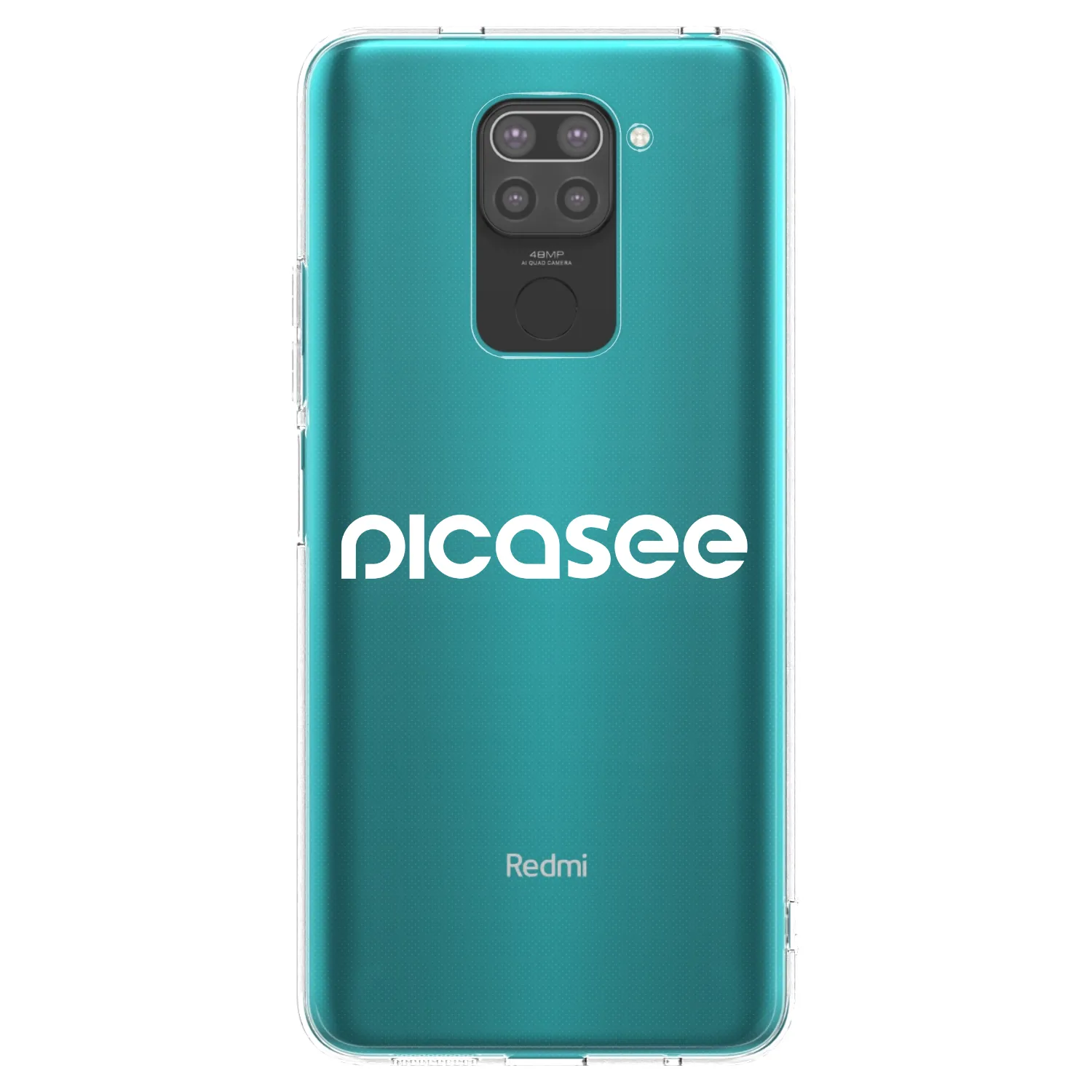 Picasee crna silikonska maskica za Xiaomi Redmi Note 9 - Picasee - new logo - white