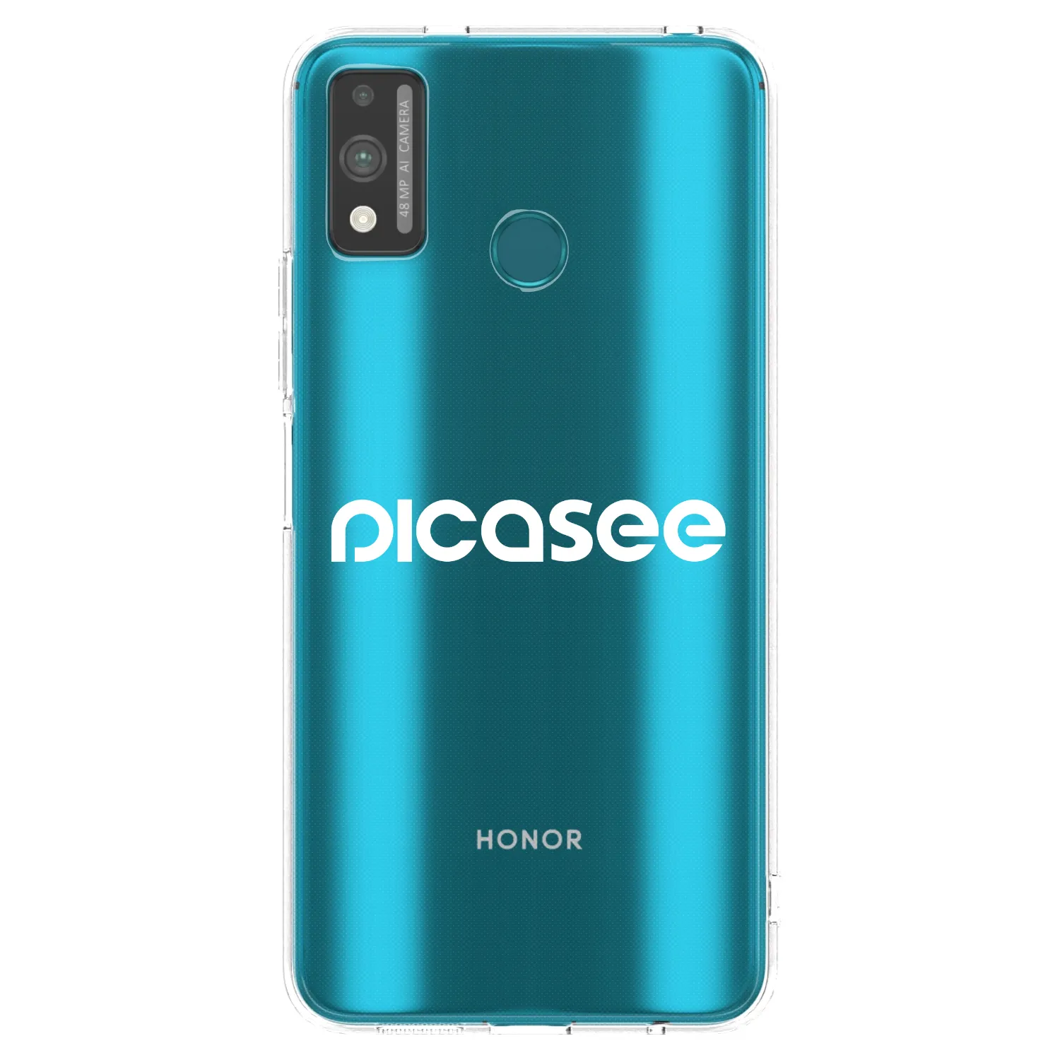 Picasee silikonska prozirna maskica za Honor 9X Lite - Picasee - new logo - white