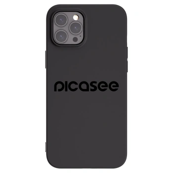 Picasee crna silikonska maskica za Apple iPhone 12 Pro Max - Picasee - new logo - black