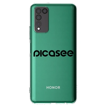 Picasee silikonska prozirna maskica za Honor 10X Lite - Picasee - new logo - black