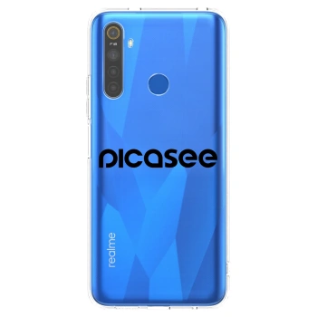 Picasee silikonska prozirna maskica za Realme 5 - Picasee - new logo - black