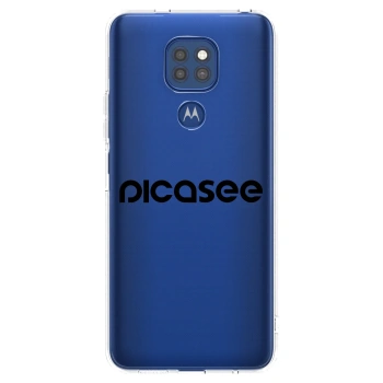 Picasee silikonska prozirna maskica za Motorola Moto G9 Play - Picasee - new logo - black