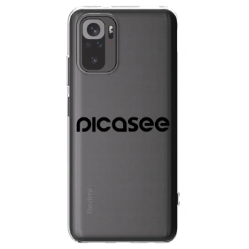 Picasee silikonska prozirna maskica za Xiaomi Redmi Note 10 - Picasee - new logo - black