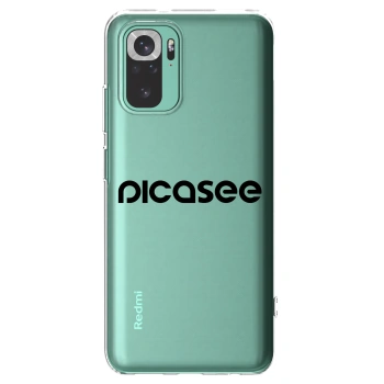 Picasee silikonska prozirna maskica za Xiaomi Redmi Note 10 Pro - Picasee - new logo - black