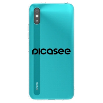 Picasee silikonska prozirna maskica za Xiaomi Redmi 9AT - Picasee - new logo - black