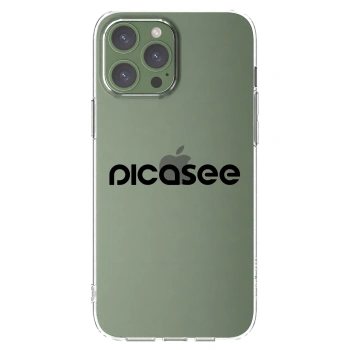 Picasee silikonska prozirna maskica za Apple iPhone 13 Pro Max - Picasee - new logo - black