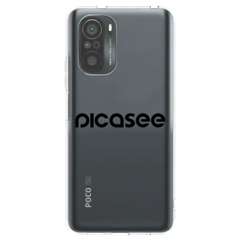 Picasee silikonska prozirna maskica za Xiaomi Poco F3 - Picasee - new logo - black