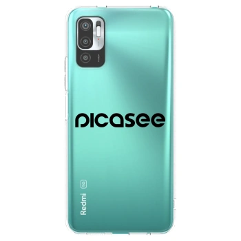 Picasee silikonska prozirna maskica za Xiaomi Redmi Note 10 5G - Picasee - new logo - black