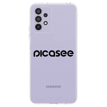 Picasee silikonska prozirna maskica za Samsung Galaxy A32 4G SM-A325F - Picasee - new logo - black