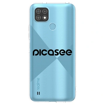 Picasee silikonska prozirna maskica za Realme C21 - Picasee - new logo - black