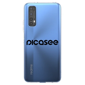 Picasee silikonska prozirna maskica za Realme 7 - Picasee - new logo - black