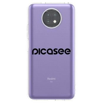 Picasee silikonska prozirna maskica za Xiaomi Redmi Note 9T - Picasee - new logo - black