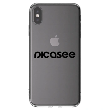 Picasee silikonska prozirna maskica za Apple iPhone XS Max - Picasee - new logo - black