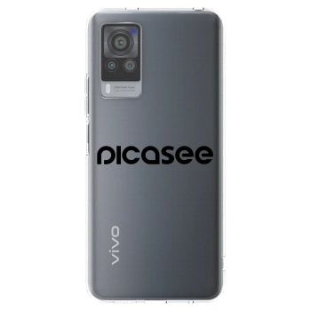 Picasee silikonska prozirna maskica za Vivo X60 Pro 5G - Picasee - new logo - black