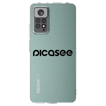 Picasee silikonska prozirna maskica za Xiaomi Redmi Note 11 - Picasee - new logo - black