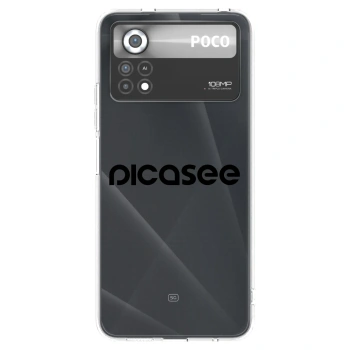 Picasee silikonska prozirna maskica za Xiaomi Poco X4 Pro 5G - Picasee - new logo - black