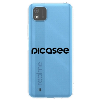 Picasee silikonska prozirna maskica za Realme C11 (2021) - Picasee - new logo - black