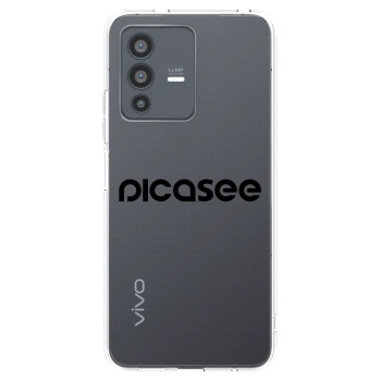 Picasee silikonska prozirna maskica za Vivo V23 5G - Picasee - new logo - black