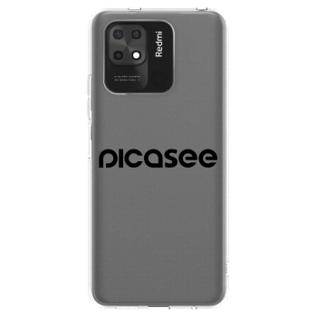 Picasee silikonska prozirna maskica za Xiaomi Redmi 10C - Picasee - new logo - black