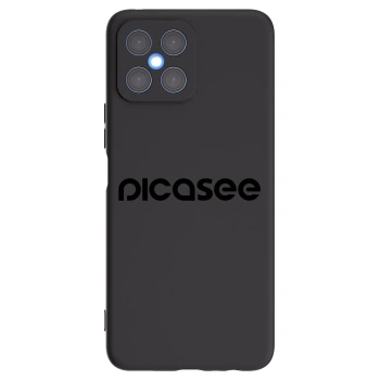 Picasee crna silikonska maskica za Honor X8 4G - Picasee - new logo - black