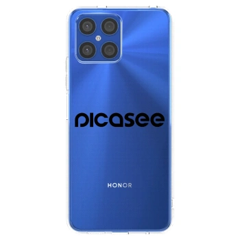 Picasee silikonska prozirna maskica za Honor X8 4G - Picasee - new logo - black