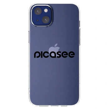 Picasee silikonska prozirna maskica za Apple iPhone 14 Plus - Picasee - new logo - black