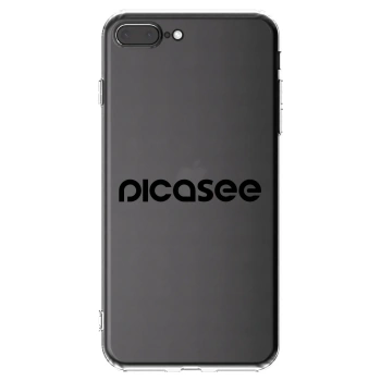 Picasee silikonska prozirna maskica za Apple iPhone 8 Plus - Picasee - new logo - black