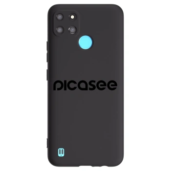 Picasee crna silikonska maskica za Realme C21Y - Picasee - new logo - black