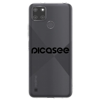 Picasee silikonska prozirna maskica za Realme C21Y - Picasee - new logo - black