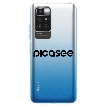 Picasee silikonska prozirna maskica za Xiaomi Redmi 10 (2022) - Picasee - new logo - black