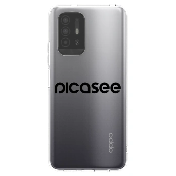 Picasee silikonska prozirna maskica za OPPO A94 5G - Picasee - new logo - black