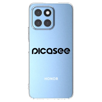 Picasee silikonska prozirna maskica za Honor X8 5G - Picasee - new logo - black
