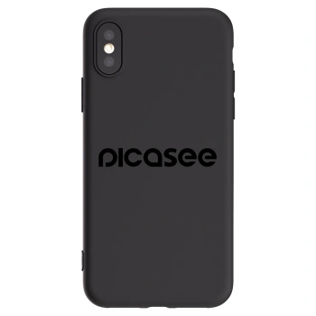 Picasee crna silikonska maskica za Apple iPhone X/XS - Picasee - new logo - black