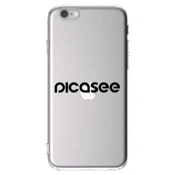 Picasee silikonska prozirna maskica za Apple iPhone 6/6S - Picasee - new logo - black
