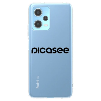 Picasee silikonska prozirna maskica za Xiaomi Redmi Note 12 5G - Picasee - new logo - black