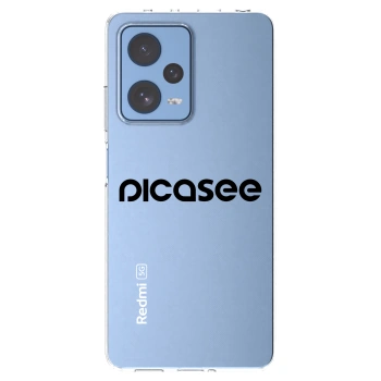 Picasee silikonska prozirna maskica za Xiaomi Redmi Note 12 Pro 5G - Picasee - new logo - black