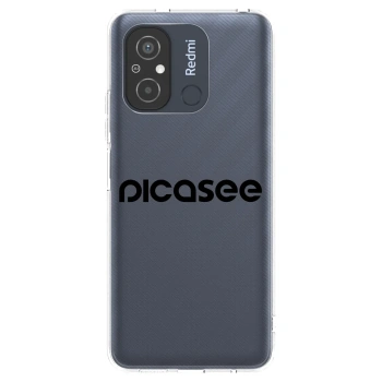 Picasee silikonska prozirna maskica za Xiaomi Redmi 12C - Picasee - new logo - black
