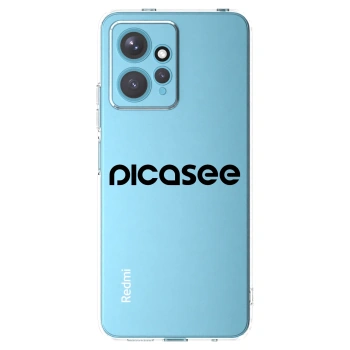 Picasee silikonska prozirna maskica za Xiaomi Redmi Note 12 4G - Picasee - new logo - black