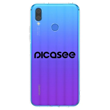 Picasee silikonska prozirna maskica za Huawei Nova 3 - Picasee - new logo - black