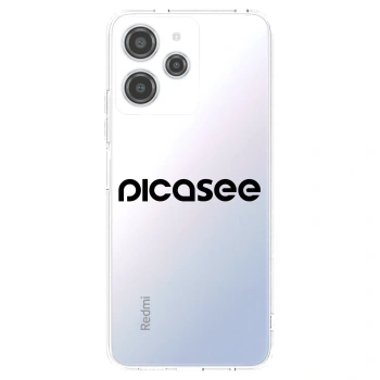 Picasee silikonska prozirna maskica za Xiaomi Redmi 12 4G - Picasee - new logo - black