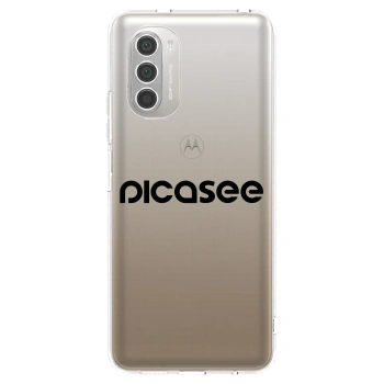 Picasee silikonska prozirna maskica za Motorola Moto G51 - Picasee - new logo - black