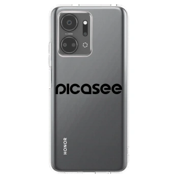 Picasee silikonska prozirna maskica za Honor X7a - Picasee - new logo - black