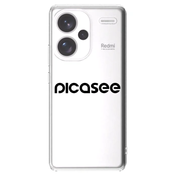 Picasee silikonska prozirna maskica za Xiaomi Redmi Note 13 Pro+ 5G - Picasee - new logo - black