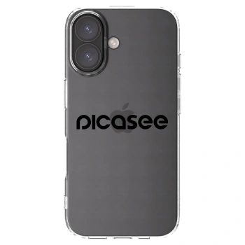 Picasee silikonska prozirna maskica za Apple iPhone 16 - Picasee - new logo - black