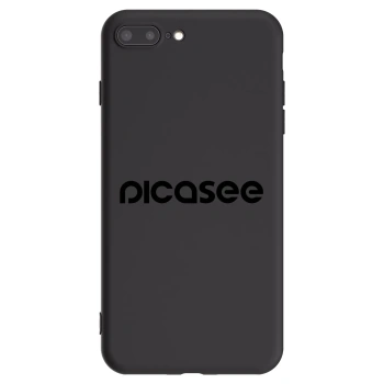 Picasee crna silikonska maskica za Apple iPhone 8 Plus - Picasee - new logo - black