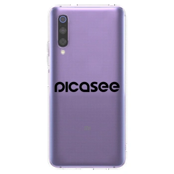 Picasee silikonska prozirna maskica za Xiaomi Mi 9 - Picasee - new logo - black