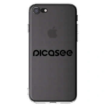 Picasee silikonska prozirna maskica za Apple iPhone 7 - Picasee - new logo - black